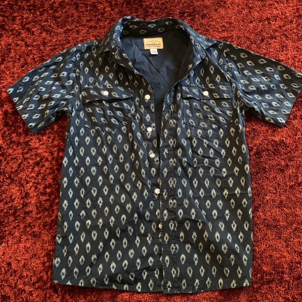 Button Down Short Sleeve Dress Shirt [14/16]